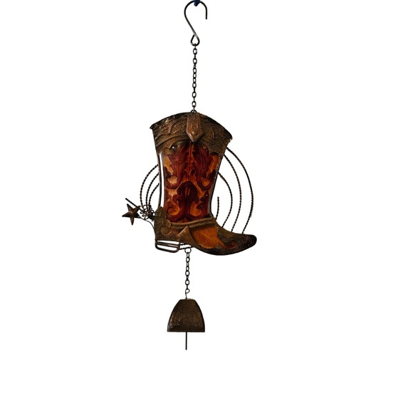 Cowboy Boot Chime Suncatcher - Picture 3 of 4
